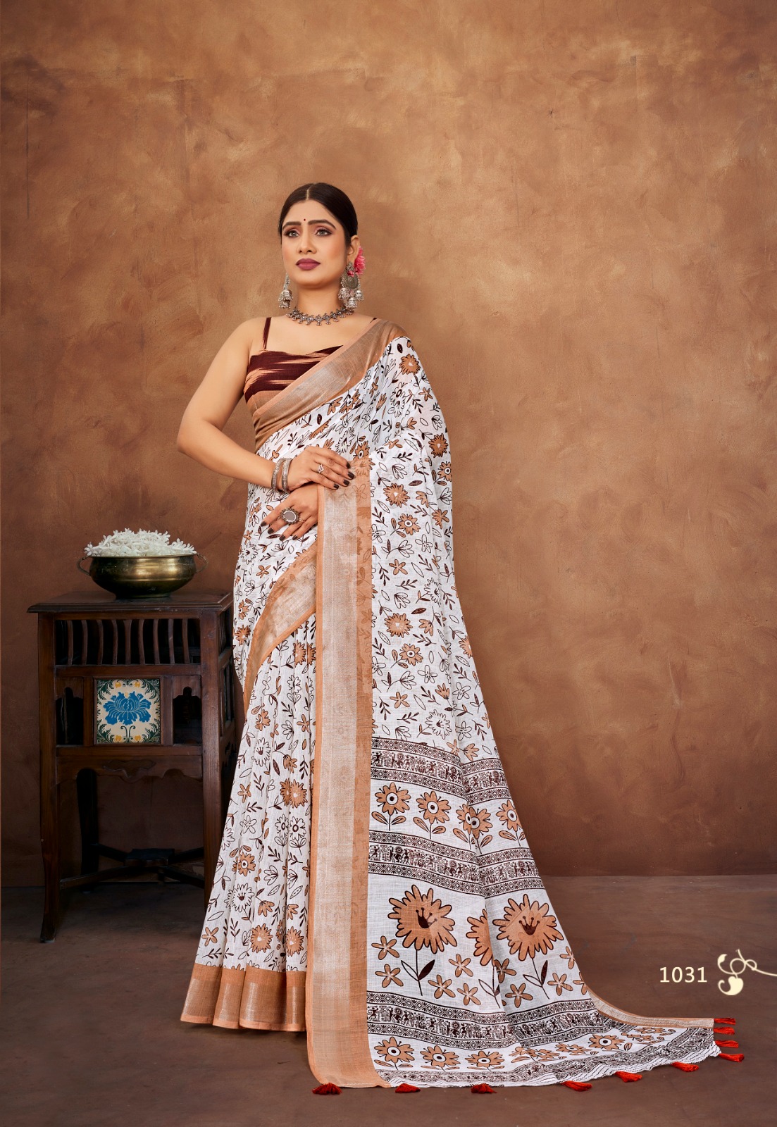 Simran WEIGHT Cat FANCY Print Saree Georgette Saree