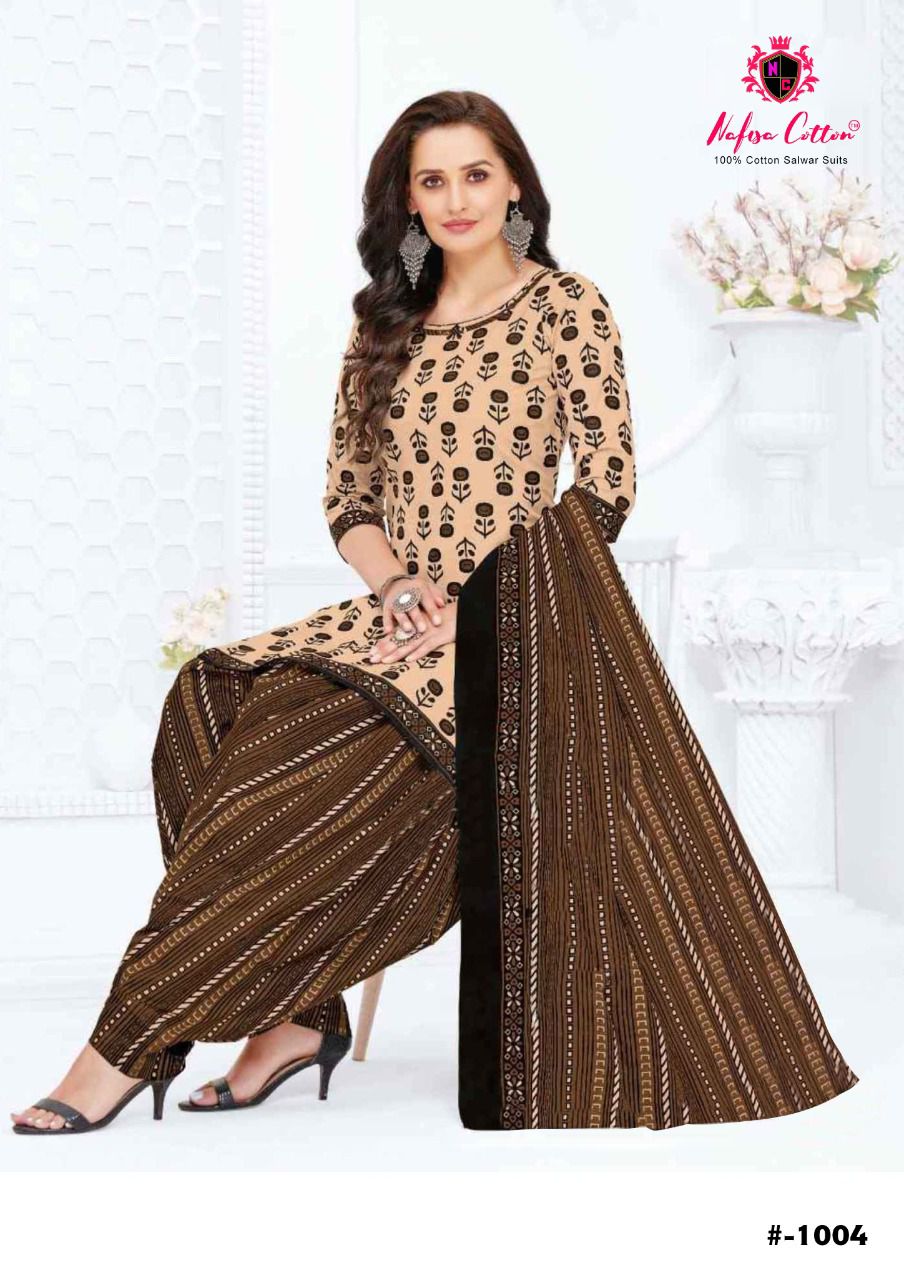 nafisa cotton black and white karachi queen vol 4 cotton dress material  collection wholesale price surat