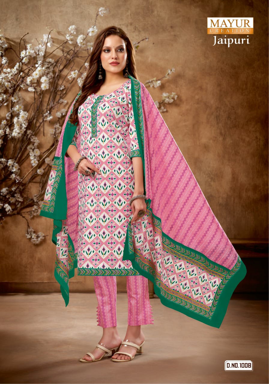Mayur Jaipuri Vol 4 Fancy Printed Readymade Cotton Dress Wholesaler