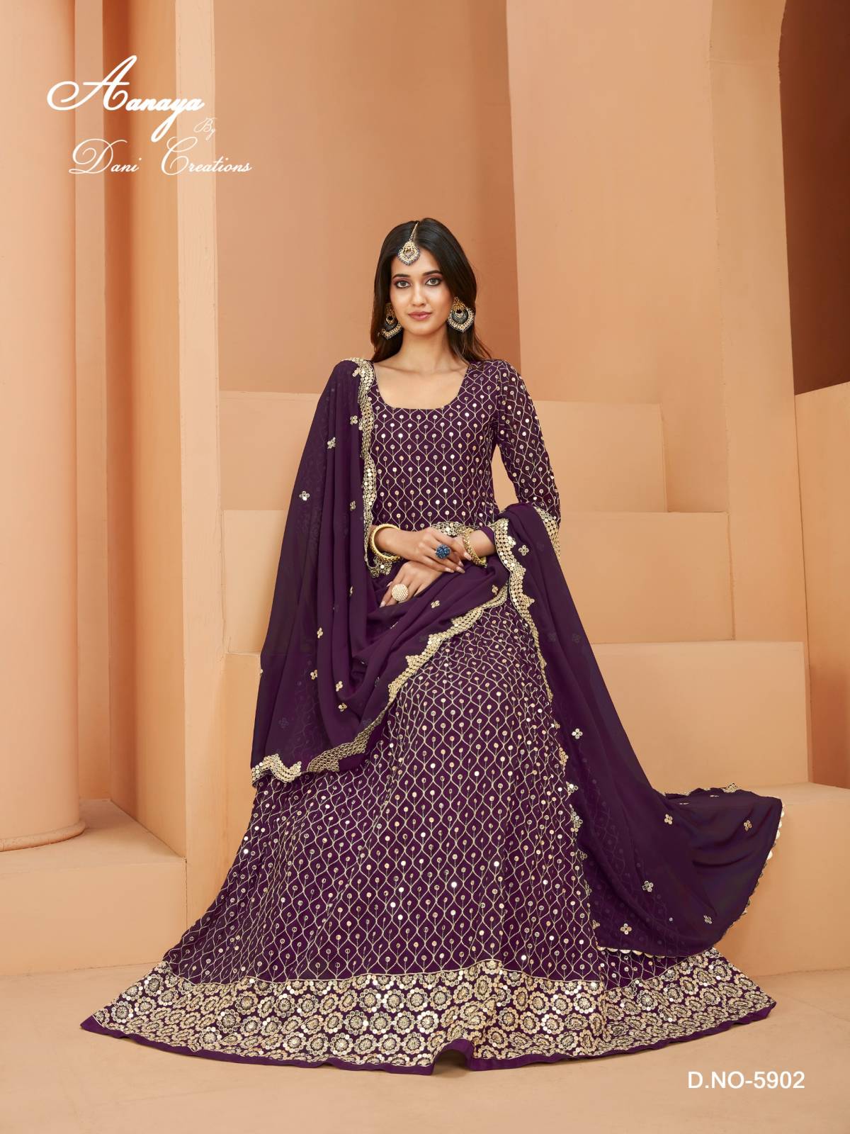 Buy Flattering Peach Color Designer Wedding Wear Soft Net Chain Stitch  Salwar Suit For Ladies | Lehenga-Saree