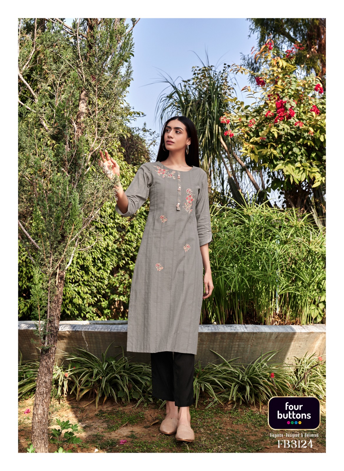 Buy RibNee Stylish Plain Cut Kurti with Button (Sky Blue) Online at Best  Prices in India - JioMart.