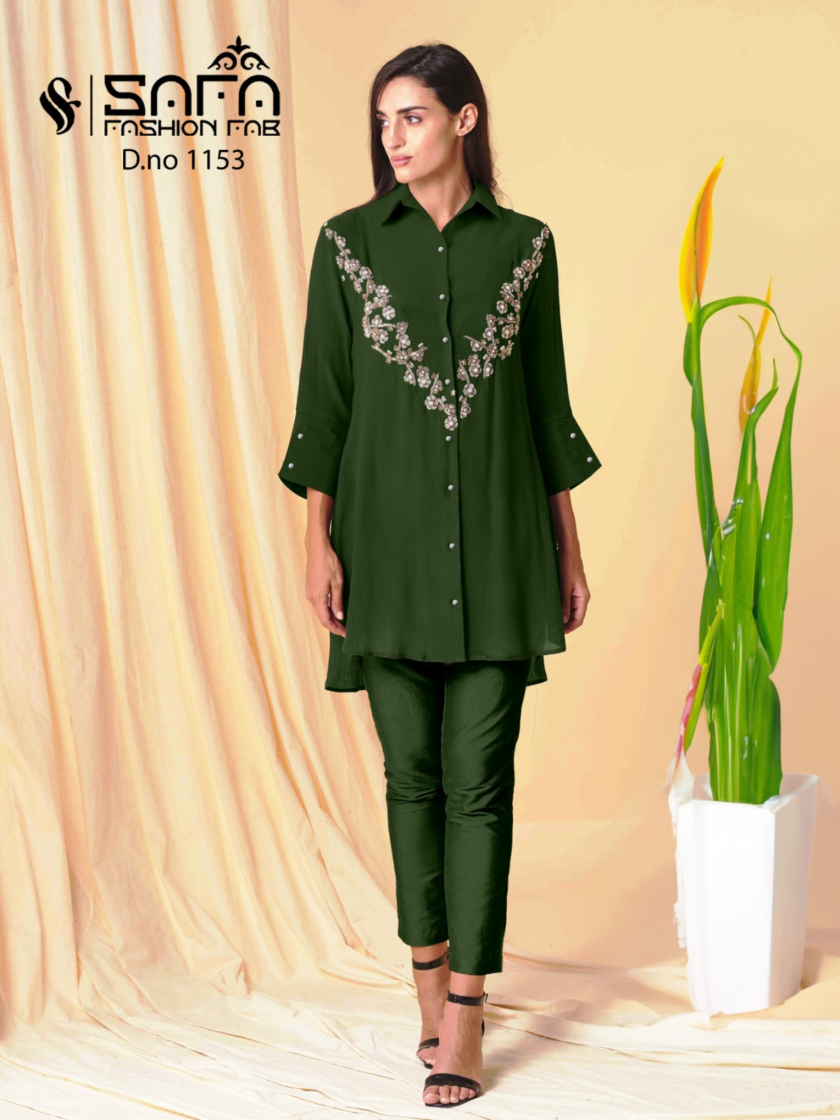 Wholesale Top With Bottom Safa Fashion 1153 Designer Embroidered Cord Set  Collection Design Catalog