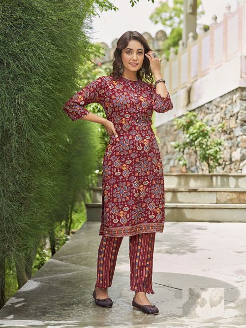 Buy Muslin Floral Alia Cut Kurti With Afghani Pants Paired With Dupatta  Online in India - Etsy