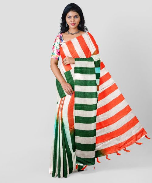 Buy AAENA Solid/Plain Bollywood Georgette White Sarees Online @ Best Price  In India | Flipkart.com