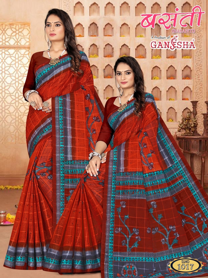 Buy Basanti Pre-Stitched Saree on JALSA at best price online