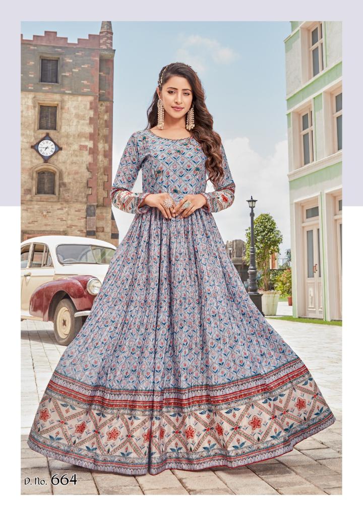 GOWN HIT DESIGN 8007 BY FASHID WHOLESALE BEAUTIFUL STYLISH FANCY COLORFUL  CASUAL WEAR & ETHNIC WEAR